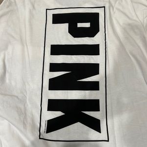 Victoria Secret PINK white long sleeve shirt